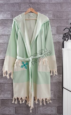 Honeycomb Stripe Bathrobe